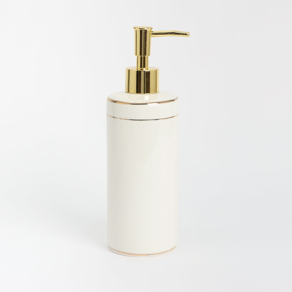 Deluxe Ceramic Bathroom Set - 5-Piece Organizer with Soap Dispenser, Toothbrush Holders, and Accessory Containers - Elegant Bathroom Essentials for Stylish Decor