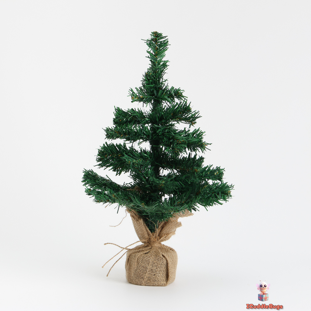Festive Mini Christmas Tree 45cm – PE/PVC Blend with Silver Surround, Perfect for Small Spaces