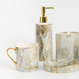 Ceramic Bathroom Essentials Set – Compact and Stylish