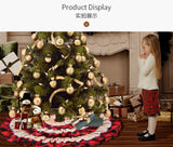 Christmas Cake Tree Skirt, Whimsical Festive Design, 116 x 116 cm, Red and White