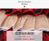 Christmas Cake Tree Skirt, Whimsical Festive Design, 116 x 116 cm, Red and White