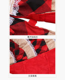 Christmas Cake Tree Skirt, Whimsical Festive Design, 116 x 116 cm, Red and White