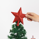 45cm Miniature Christmas Tree – PE/PVC Blend with Silver Surround, Perfect Tabletop Holiday Decor