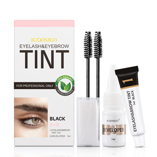 ICONSIGN Eyelash & Eyebrow Tint Kit with Brow Lamination Effect