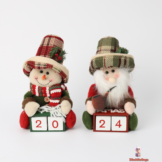 Handcrafted Fabric Christmas Dolls – Festive Holiday Decor Set (16x10x26cm)