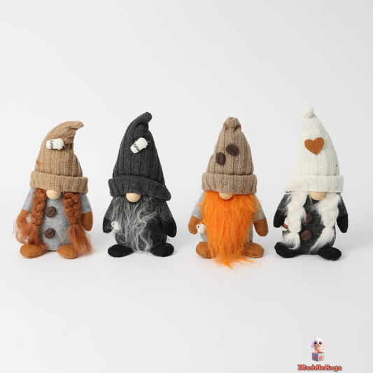 Cozy Fabric Coffee Dolls, Set of 4, Assorted Colours and Designs, 24 x 12 cm