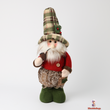Telescopic Medium Santa Doll - Adjustable Seasonal Accent, 62 cm, Red and Green Fabric