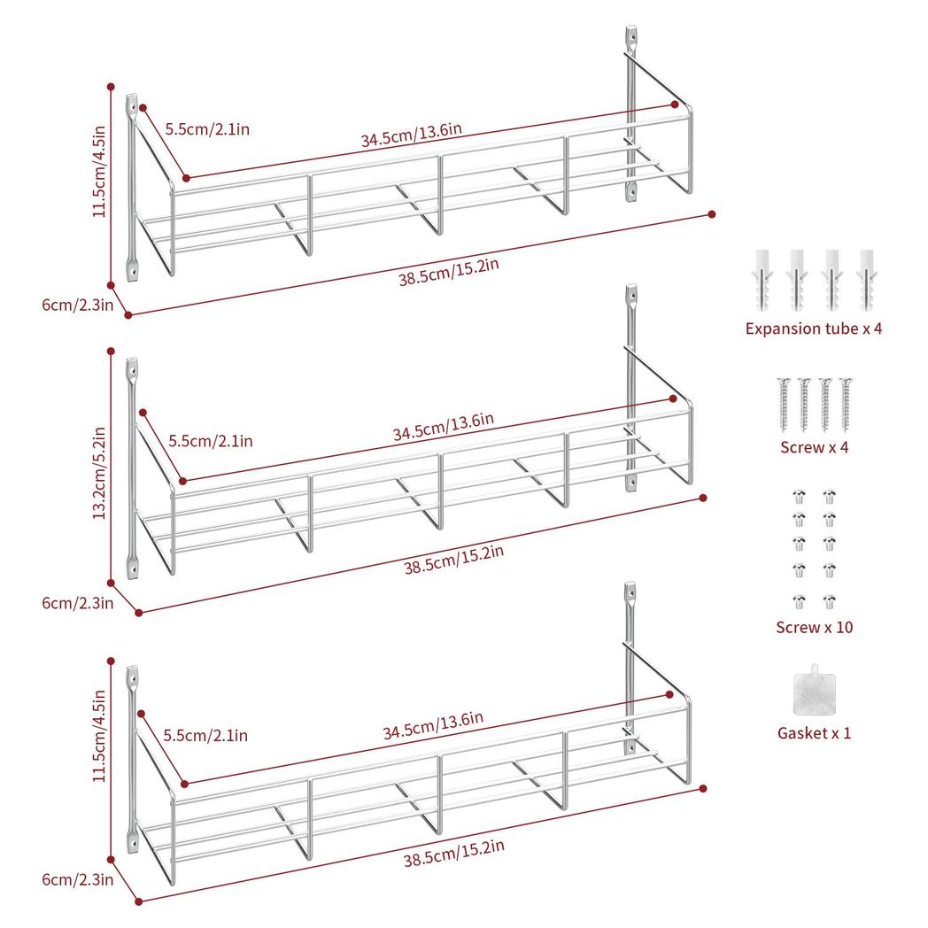 VINSANI 5 TIER HERB AND SPICE RACK 0008764