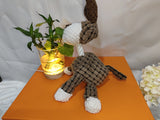 Pet Toy Donkey Shape Corduroy Chew Toy For Dogs Puppy Squeaker Squeaky Plush Bone Molar Dog Toy Pet Training Dog