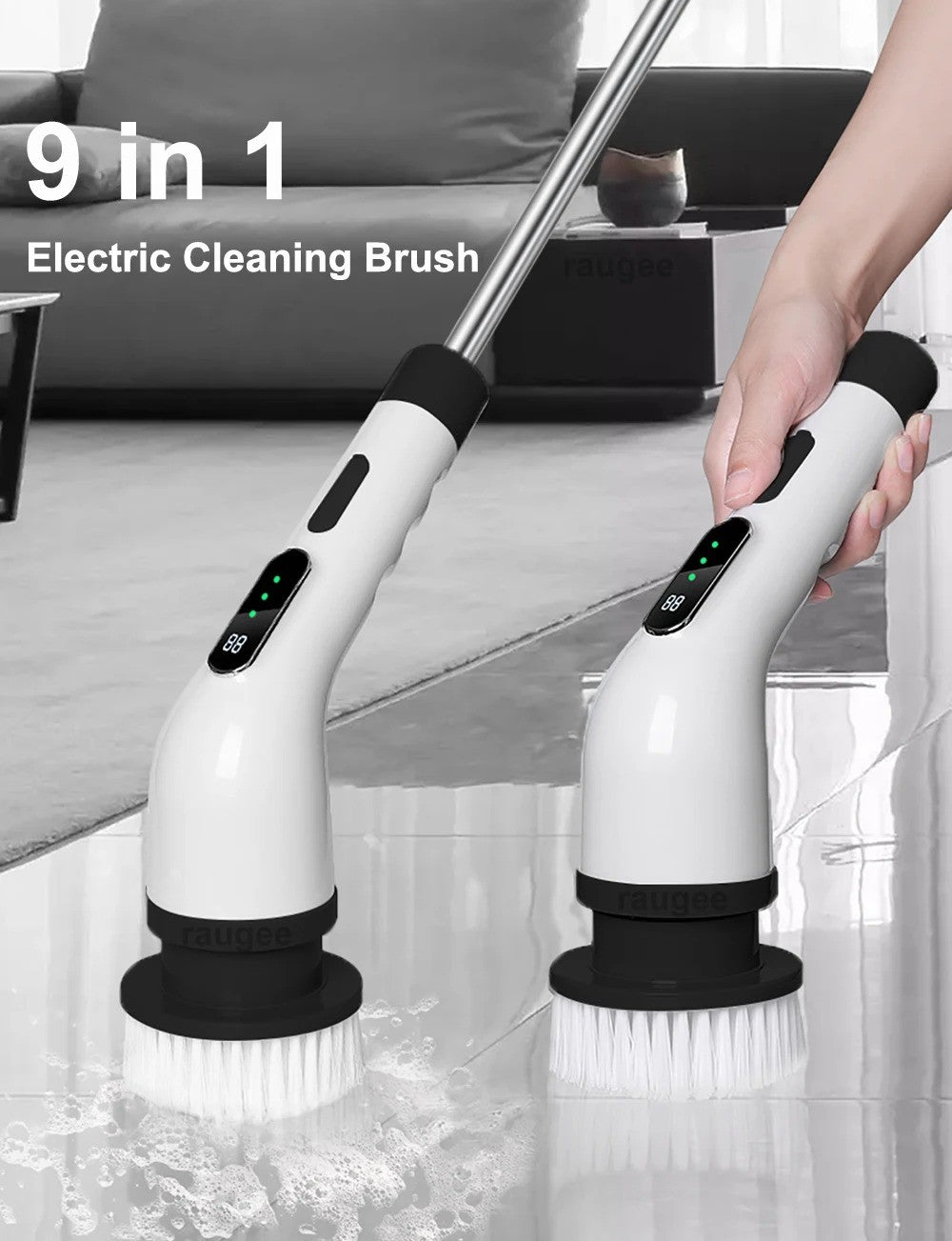 Electric Cordless Spin Scrubber – Rotating Bathroom Cleaning Brush