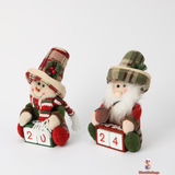 Handcrafted Fabric Christmas Dolls – Festive Holiday Decor Set (16x10x26cm)