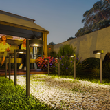 Outsunny Solar Stake Lights 8 Pack, IP44 Pathway Lighting, Auto On/Off LED