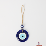 Elegant Blue Evil Eye Glass pendant – Guardian of Harmony