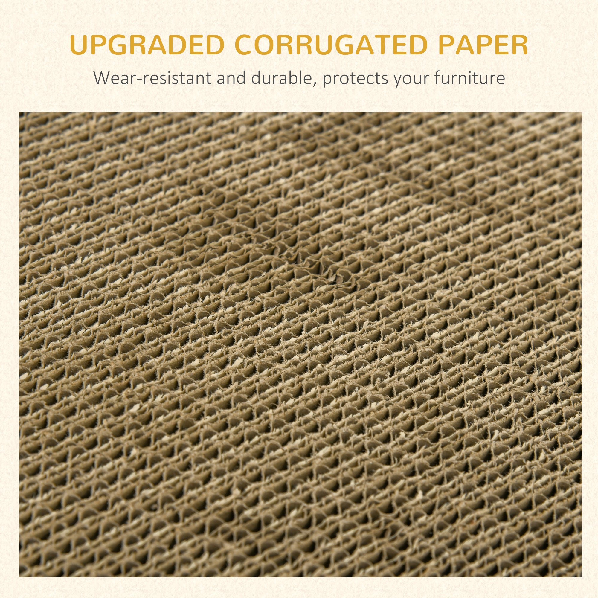 PawHut 2-in-1 Indoor Cat House with Cardboard Scratcher & Catnip