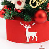 45cm Miniature Christmas Tree – PE/PVC Blend with Silver Surround, Perfect Tabletop Holiday Decor
