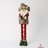 Telescopic Small Santa Doll - Adjustable Seasonal Accent, 17x10x47 cm, Red and Green, 378g