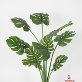 Tropical Monstera in Matte Black Pot
