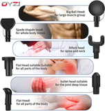 Handheld Dyzi Massage Gun, Percussion Deep Tissue Muscle Body Massager 6 Heads