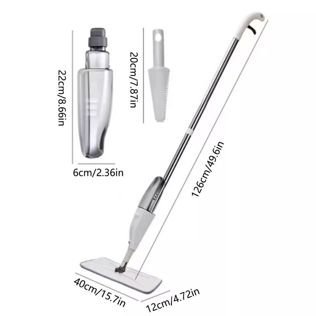 Spray Mop Floor Cleaner with Microfibre Pads (2 Pads)