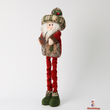 Telescopic Small Santa Doll - Adjustable Seasonal Accent, 17x10x47 cm, Red and Green, 378g