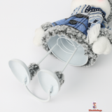 Christmas Blue Series Snowman Fabric Doll with Iron Set, 15 x 10 x 30 cm