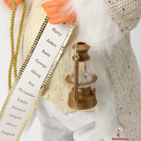 Grand Santa Claus Figurine 60cm – Festive Centerpiece for Holiday Decor, White and Gold