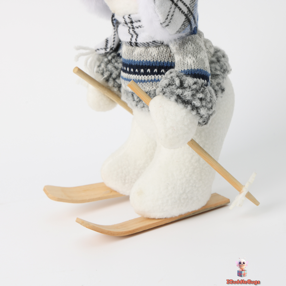 Skiing Snowman Christmas Doll Set, Blue, Fabric, 25 cm