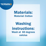Termin8 Triple Layer Reusable Cotton Face Mask with Activated Charcoal Filter Pocket and Nose Pin, Machine Washable - Black