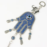 Large Blue Evil Eye Glass Hanging Decor, 23 x 7 cm, Attracting Positive Energy