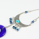 Classic Blue Evil Eye Glass Decoration, 20 x 4 cm, Symbol of Peace and Safety