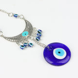 Classic Blue Evil Eye Glass Decoration, 20 x 4 cm, Symbol of Peace and Safety