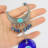 Classic Blue Evil Eye Glass Decoration, 20 x 4 cm, Symbol of Peace and Safety