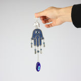 Large Blue Evil Eye Glass Hanging Decor, 23 x 7 cm, Attracting Positive Energy