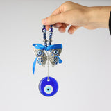 Blue Glass Evil Eye Decor, 18 x 5 cm, Protection and Balance