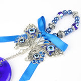 Blue Glass Evil Eye Decor, 18 x 5 cm, Protection and Balance