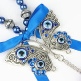 Blue Glass Evil Eye Decor, 18 x 5 cm, Protection and Balance