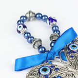Blue Glass Evil Eye Decor, 18 x 5 cm, Protection and Balance