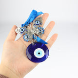 Blue Glass Evil Eye Decor, 18 x 5 cm, Protection and Balance