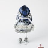 Christmas Fabric Doll with Iron Accessory, Blue Snowman Design, 15 x 10 x 30 cm