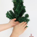 Festive Mini Christmas Tree 45cm – PE/PVC Blend with Silver Surround, Perfect for Small Spaces