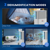 10L/Day 2000ML Portable Quiet Dehumidifier Home Laundry Room Electric Moisture