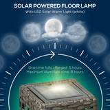 Outsunny Outdoor Rattan Solar Lantern wtih Auto On/Off Solar Powered LED Lights