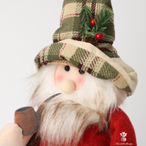 Telescopic Medium Santa Doll - Adjustable Seasonal Accent, 62 cm, Red and Green Fabric