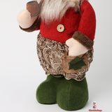 Telescopic Medium Santa Doll - Adjustable Seasonal Accent, 62 cm, Red and Green Fabric