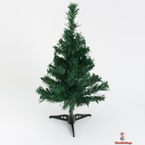 45cm Mini Christmas Tree – PE/PVC Mixed Classic Festive Decor with Silver Surround