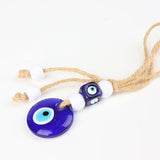 Glass Blue Evil Eye Charm, 12 x 3 cm, Protection Amulet