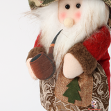 Telescopic Small Santa Doll - Adjustable Seasonal Accent, 17x10x47 cm, Red and Green, 378g