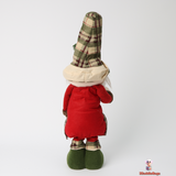 Telescopic Medium Santa Doll - Adjustable Seasonal Accent, 62 cm, Red and Green Fabric