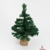 Festive Mini Christmas Tree 45cm – PE/PVC Blend with Silver Surround, Perfect for Small Spaces