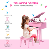 30 Keys Mini Kids Piano with Music Stand and Bench Best Gifts Toy HOMCOM